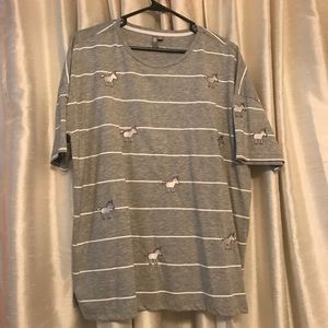 ASOS Striped Unicorn Tshirt